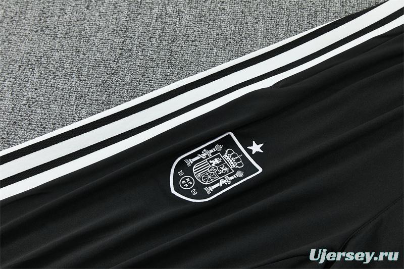 2026 Spain Red Half Zipper Jacket Tracksuit + Long Pants