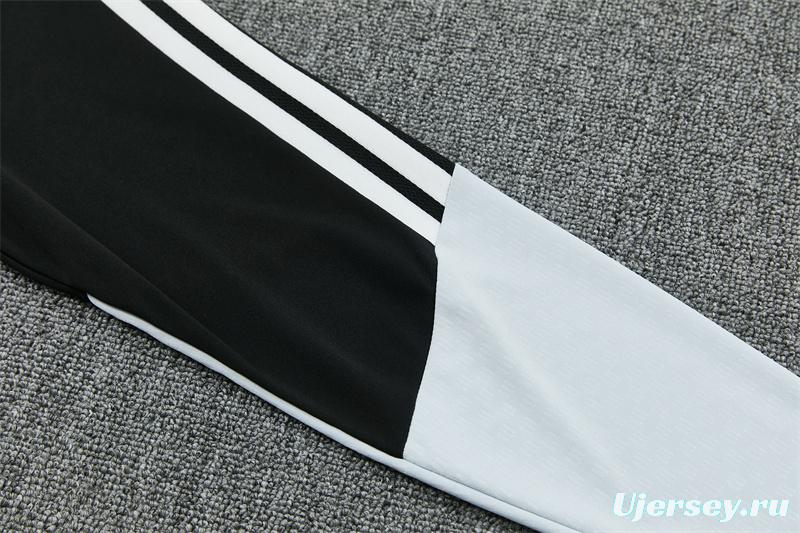 2026 Spain Black & White Half Zipper Jacket Tracksuit + Long Pants