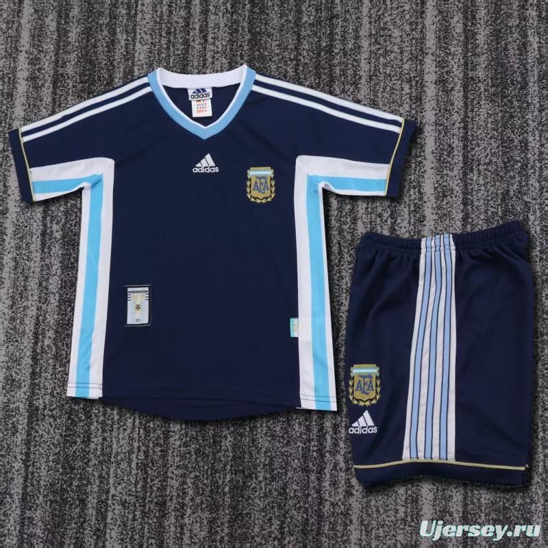 Retro Kids 1998 Argentina Away Jersey