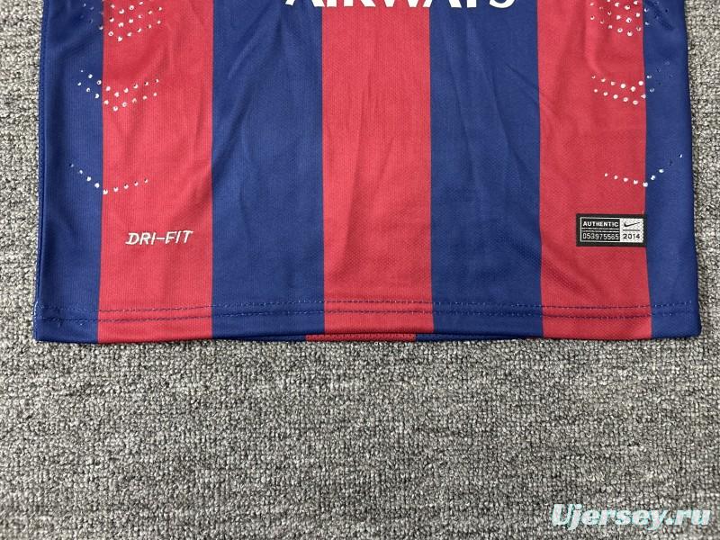 Retro Kids 14/15 Barcelona Home Long Sleeve Jersey