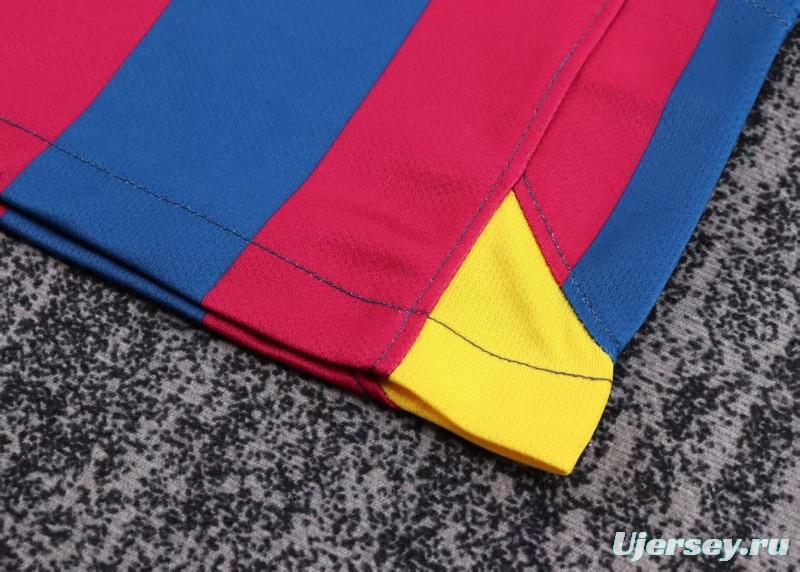 Retro Kids 05/06 Barcelona Home League Version Long Sleeve Jersey