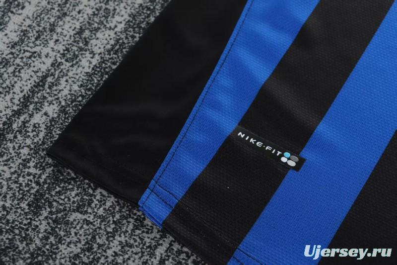 Retro 98/99 Kids  Inter Milan Blue & Black Stripe Home Jersey