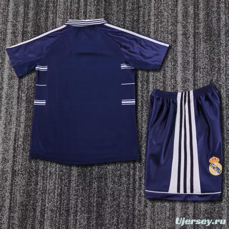 Retro Kids 98/99 Real Madrid Away Navy Jersey
