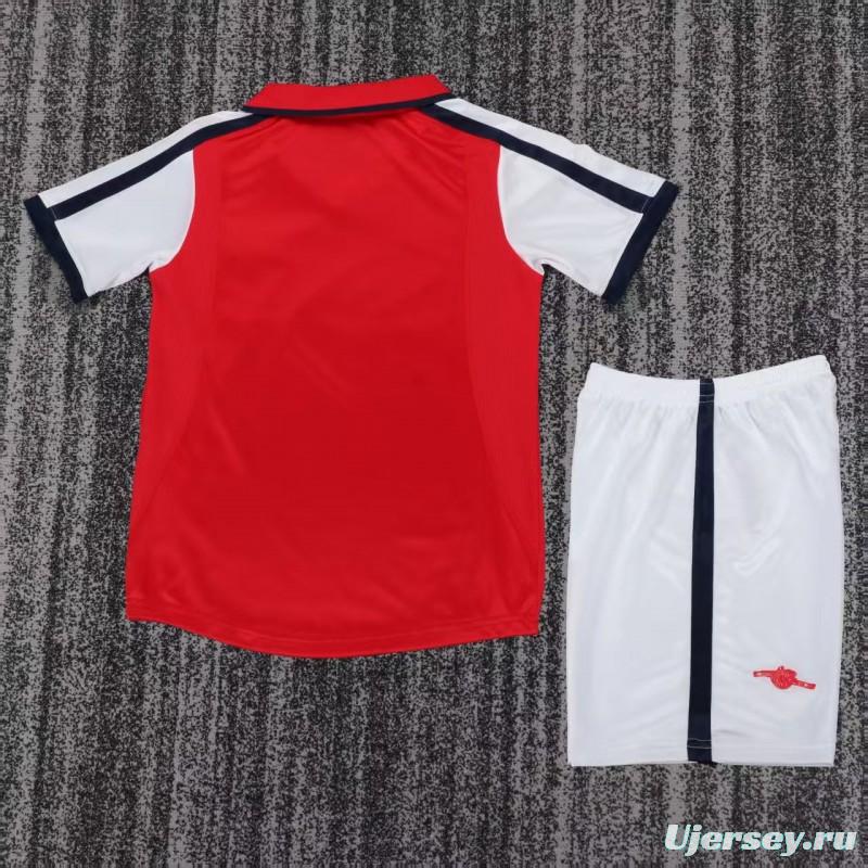 Retro 01/02 Kids Arsenal Red & White Home Jersey