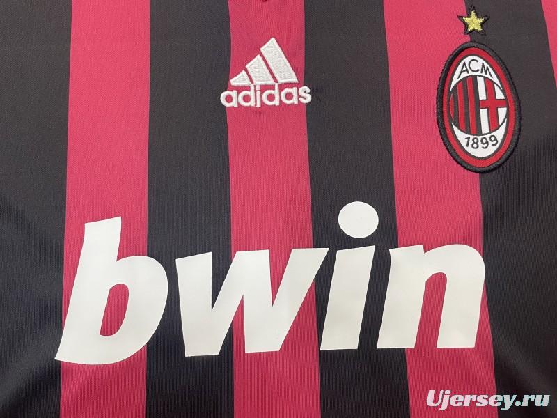 Retro Kids 09/10 AC Milan Home Jersey