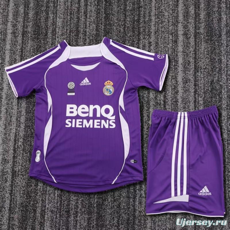 Retro Kids 06/07 Real Madrid Away Purple Jersey