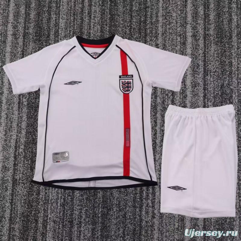 Retro Kids 2002 England Home Jersey