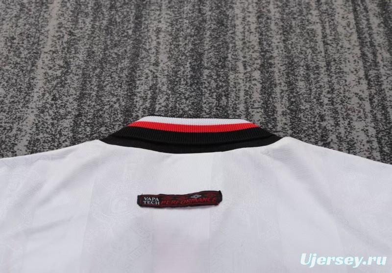 Retro Kids 98/99 Manchester United White Away Jersey
