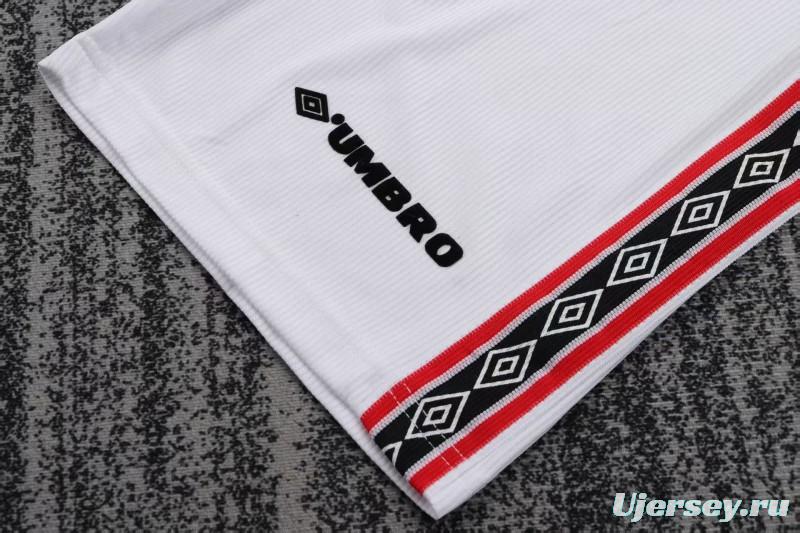 Retro Kids 98/99 Manchester United Red Home Long Sleeve Jersey