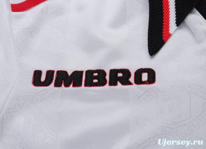 Retro Kids 98/99 Manchester United White Away Jersey