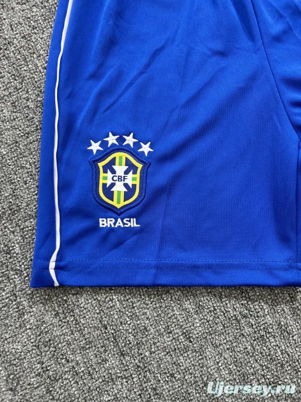 Retro Kids 2002 Brazil Home Long Sleeve Jersey