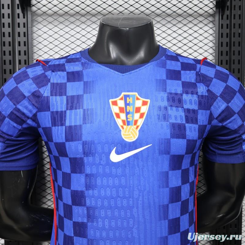 Player Version 2026 Croatia Away Blue  Jersey