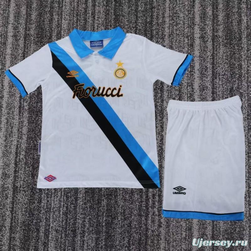 Retro Kids 94/95 Inter Milan Away White Jersey
