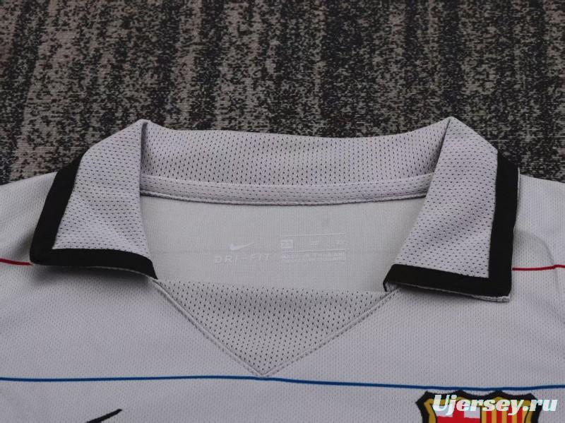 Retro Kids 03/04 FC Barcelona Away Grey Jersey