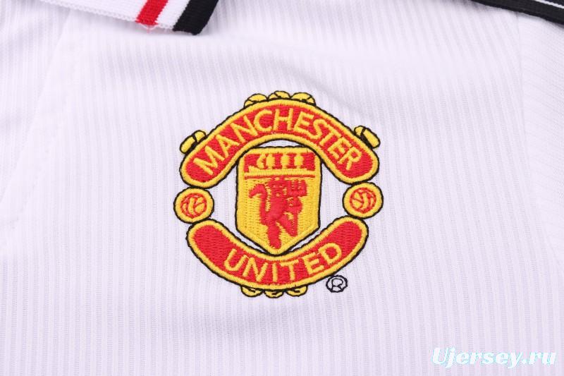 Retro Kids 98/99 Manchester United White Commemorative Jersey