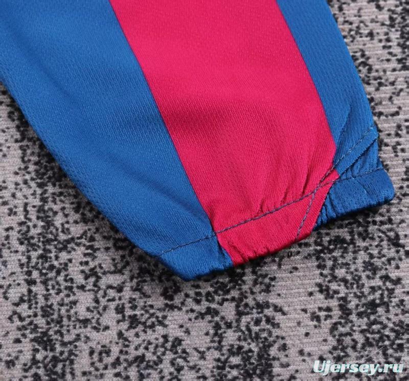 Retro Kids 05/06 Barcelona Home League Version Long Sleeve Jersey