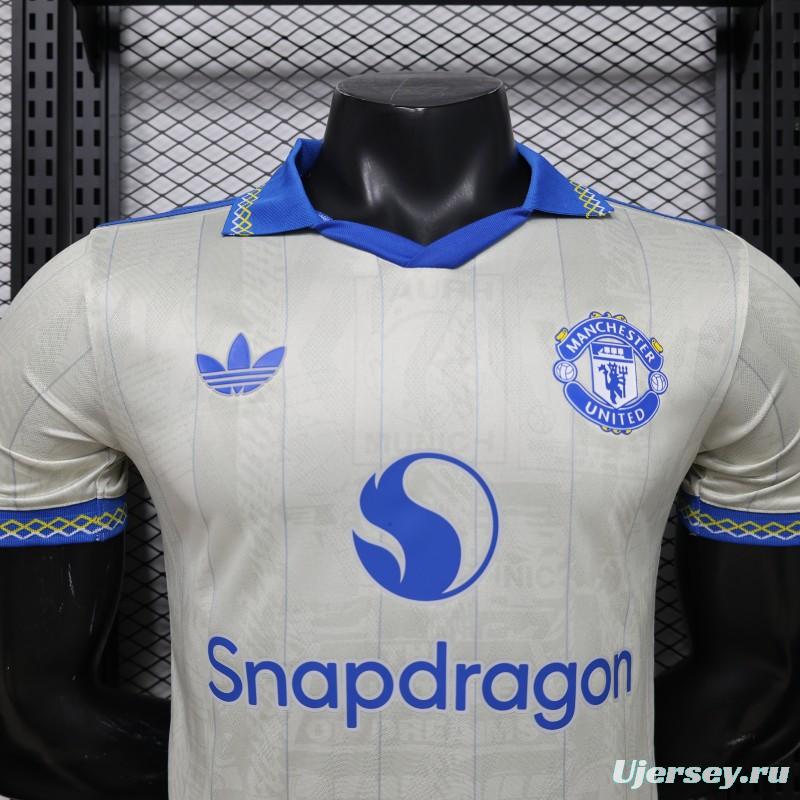 Player Version 26/27 Manchester United Away Cream White Jersey