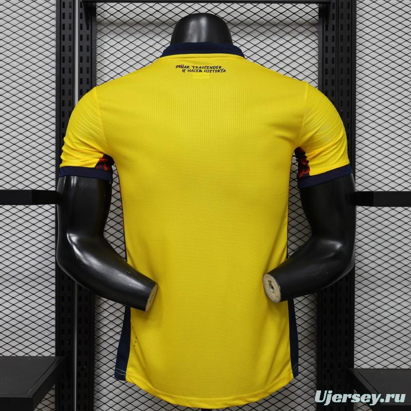 Player Version 2026 Ecuador Yellow with Tonal Wave  Home Jersey