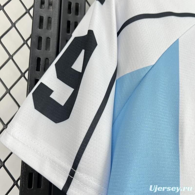 2026 Unisex Light Blue Striped World Cup Style V-Neck Soccer Jersey