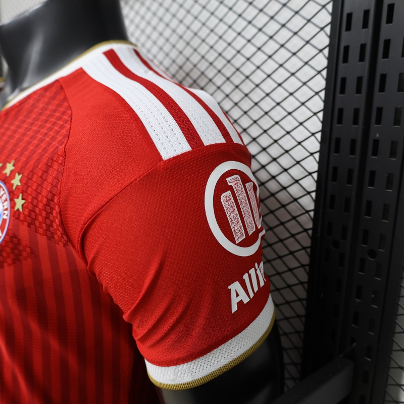 Player Version 26/27 Bayern Munich Red with Tonal Stripe Home Jersey