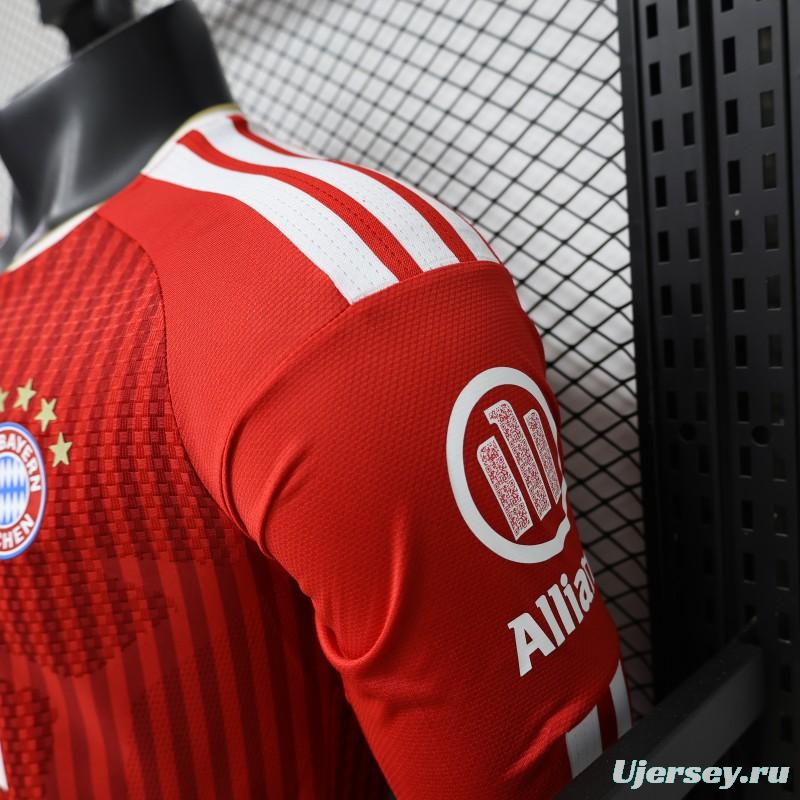 Player Version 26/27 FC Bayern Munich Red-on-Red Diagonal Stripe  Long Sleeve Jersey
