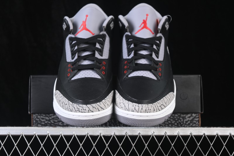 Nike Air Jordan 3 Retro Black Cement Sneakers - DN3707-010