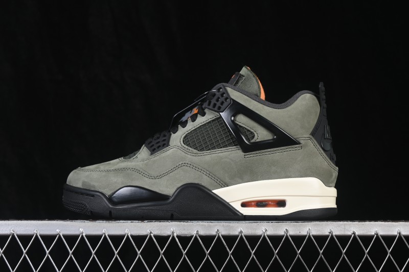 Air Jordan 4 Retro x Undefeated Olive Suede Sneakers - IB1519-200