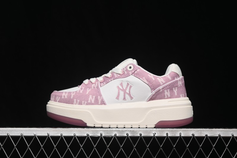 New York MLB Bigball Chunky Liner Denim Monogram High-Top Casual Sneakers - 3ASXM016N50PKS