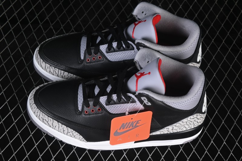 Nike Air Jordan 3 Retro Black Cement Sneakers - DN3707-010