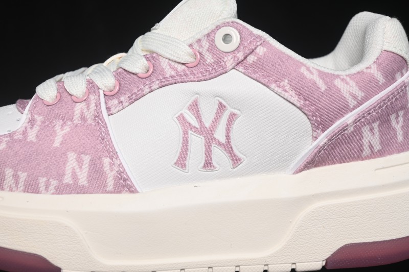 New York MLB Bigball Chunky Liner Denim Monogram High-Top Casual Sneakers - 3ASXM016N50PKS