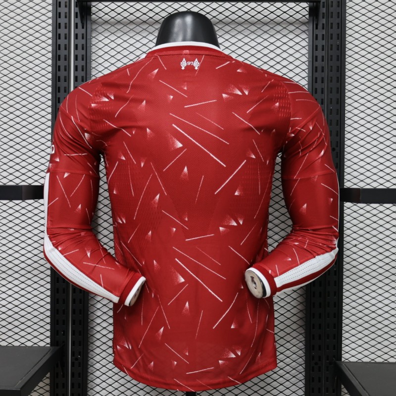 Player Version 26/27 Liverpool Red Lightning Fragment Long Sleeve Home Jersey