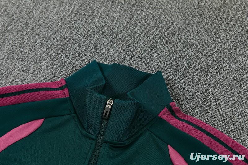 26/27 Real Madrid Dark Green Full Zipper Jacket Tracksuit + Long Pants