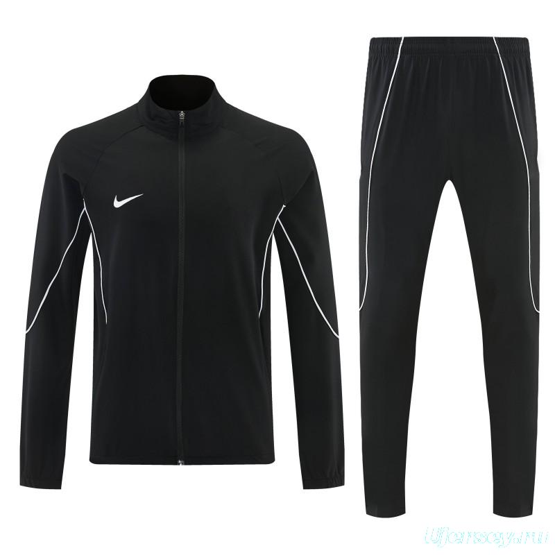 2026 Nike Black Full Zipper Jacket Tracksuit + Long Pants