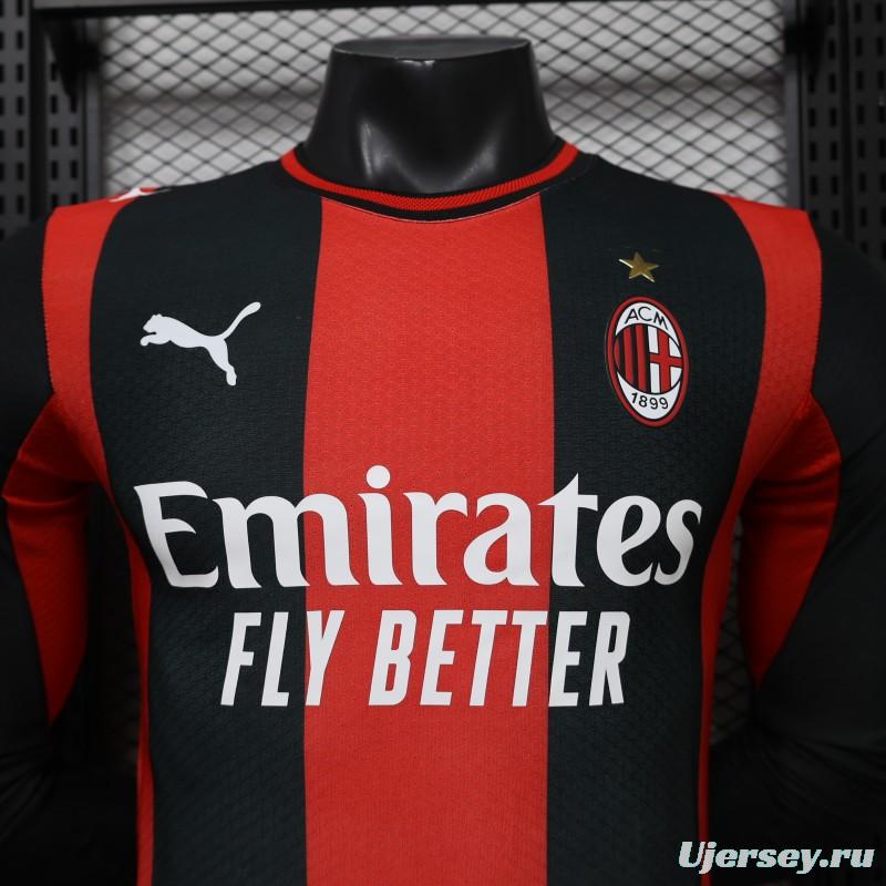 Player Version 26/27 AC Milan Home Long Sleeve Jersey