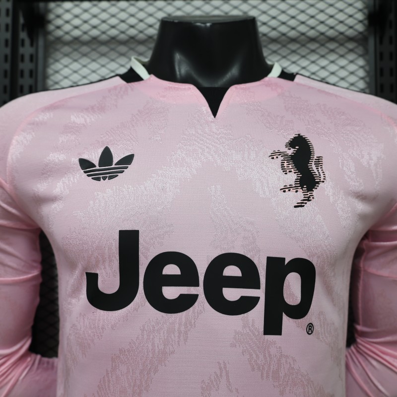Player Version 26/27 Juventus Away Pink Long Sleeve Jersey