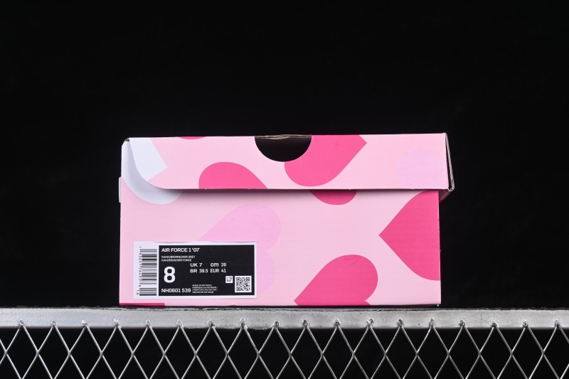 Nike Air Force 1 '07 Low Valentine's Day Edition White with Red Accents Low-Top Casual Skate Shoes - NH0601-539