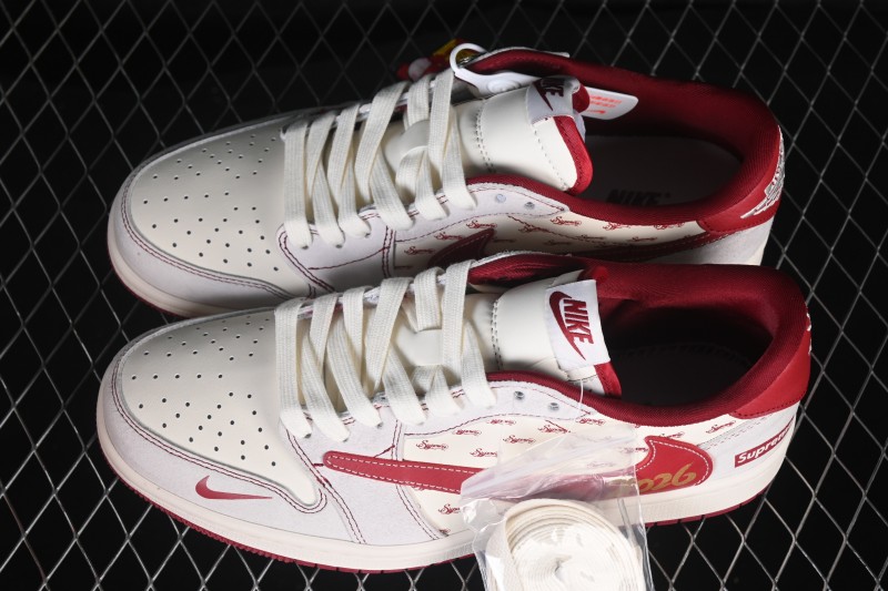 Nike Air Jordan 1 Low Retro Basketball Shoes with Year of the Horse Limited Edition Design - JP2026-116
