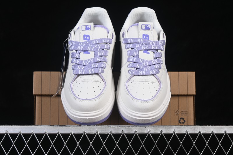 New York MLB Bigball Chunky Liner Denim Monogram New York Yankees Elevated Thick Sole Casual Sneakers - 3ASXM046N50LDS