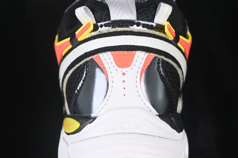 Off-White c/o Virgil Abloh Retro Running Shoes Black Silver Red - AJF6