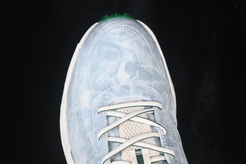 Off-White Virgil Abloh Retro Running Shoes with Translucent Green Accents - AJF6