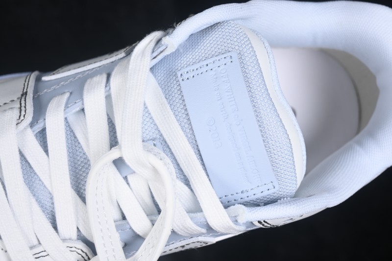 Off-White Out Of Office Low-Top Fashion Skateboarding Shoes White Light Blue - AJD4