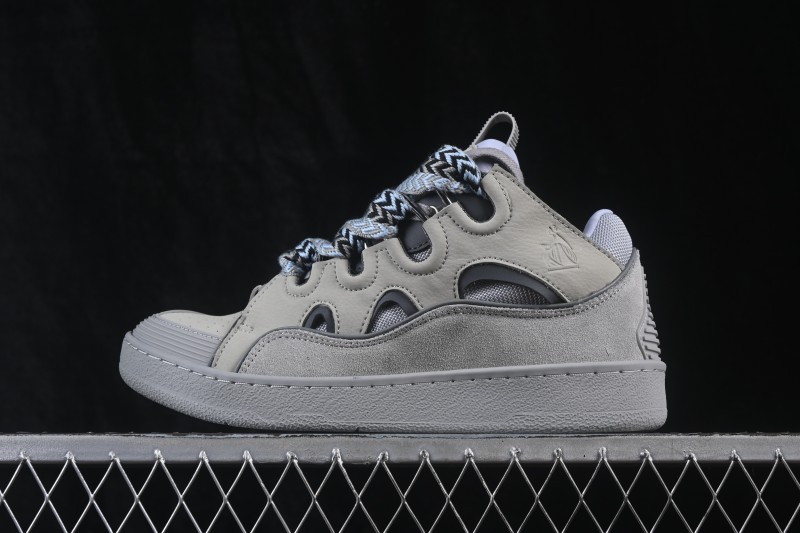 Lanvin Two-Tone Lace-Up Low-Top Casual Lifestyle Sneakers - AJE5