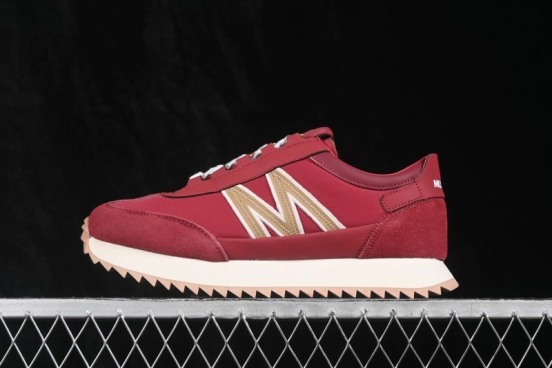 Moncler Pacey2 Lace-Up Round-Toe Low-Top Lifestyle Sneakers in Red - Pacey2