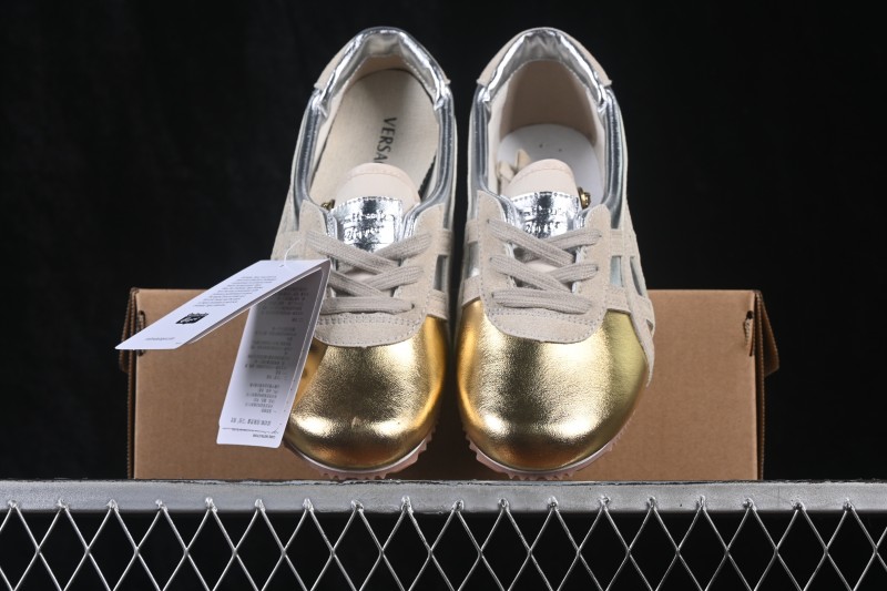 Versace x Onitsuka Tiger Tai-Chi Sakura Lace-Up Flat Low-Top Casual Sneakers - G.C3