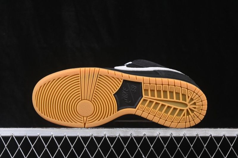 Nike SB Dunk Low Black Gum Light Brown Leather Skate Shoes - HF3704-003