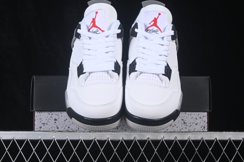 Nike Air Jordan 4 Retro White Cement Basketball Shoes - 840606-192