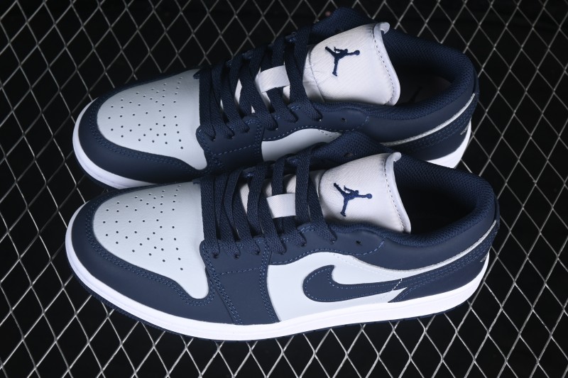 Nike Air Jordan 1 Low AJ1 Grey Blue Low-Top Retro Cultural Basketball Shoes - IV6045-451
