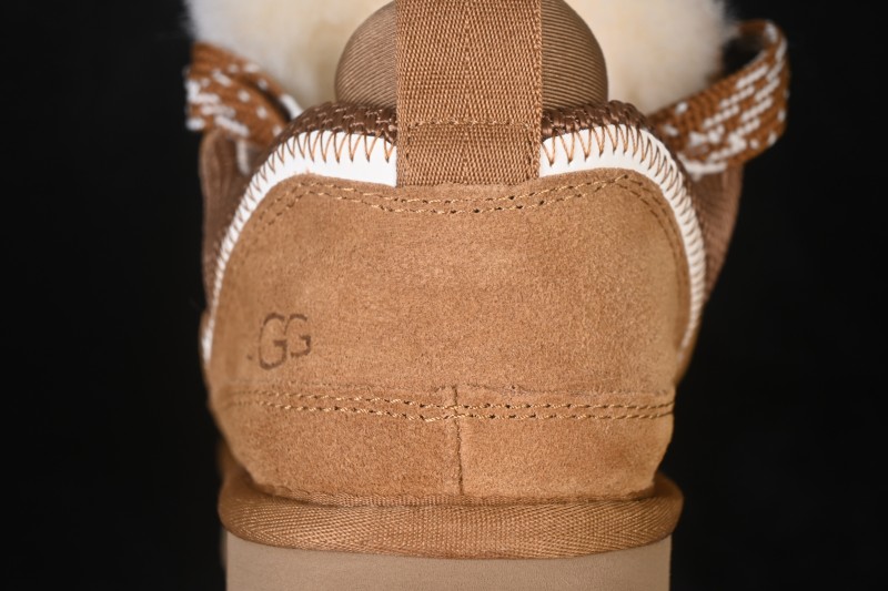 UGG Classic Ultra Mini Mel Two-Tone Lace-Up Low-Top Casual Shoes - 1144032 CHE