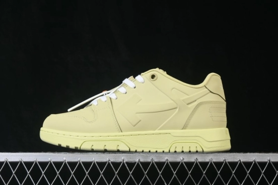 Off-White Out Of Office Low-Top Fashion Sneakers Lemon Green - AJD4