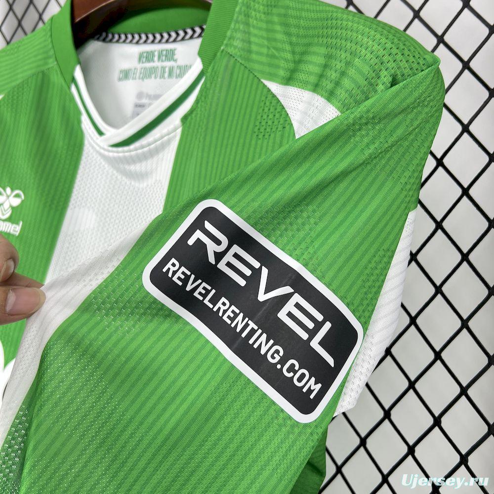 2025/26 Mens Real Betis Home Long Sleeve Jersey